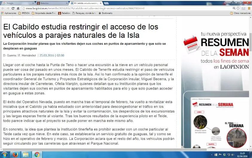 Captura web Cabildo